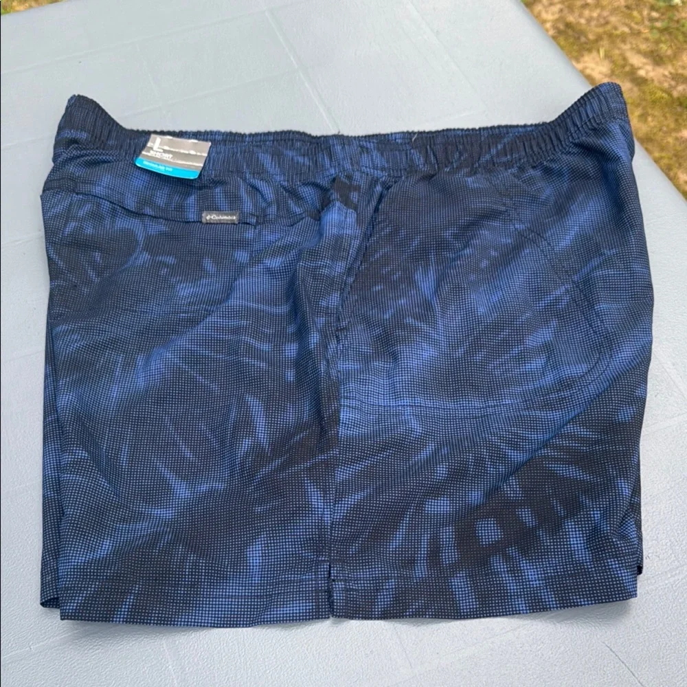Columbia Blue Board Shorts with Water-Resistant Fabric